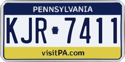 PA license plate KJR7411