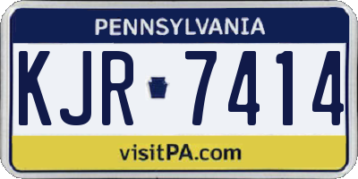 PA license plate KJR7414