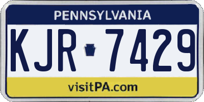 PA license plate KJR7429
