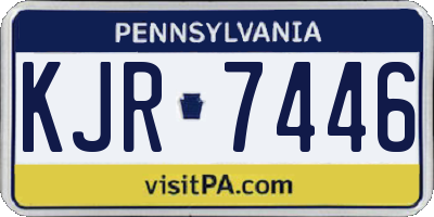 PA license plate KJR7446