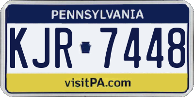 PA license plate KJR7448