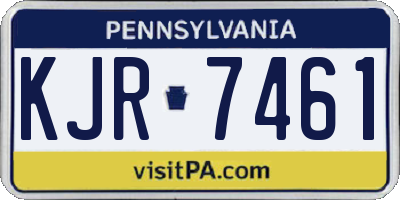 PA license plate KJR7461