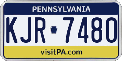 PA license plate KJR7480