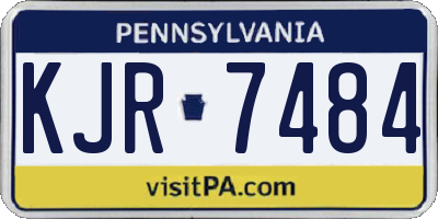 PA license plate KJR7484