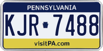 PA license plate KJR7488