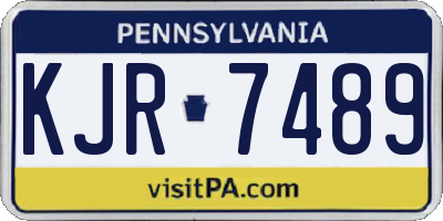 PA license plate KJR7489