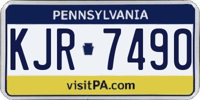PA license plate KJR7490