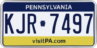 PA license plate KJR7497