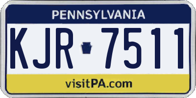 PA license plate KJR7511