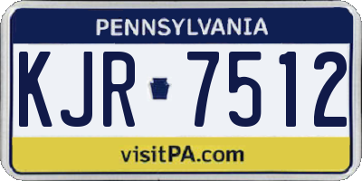PA license plate KJR7512