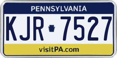 PA license plate KJR7527