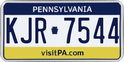 PA license plate KJR7544