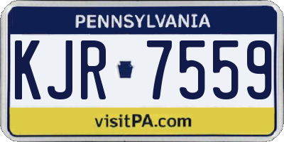 PA license plate KJR7559