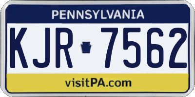 PA license plate KJR7562