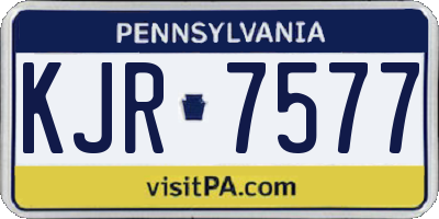 PA license plate KJR7577