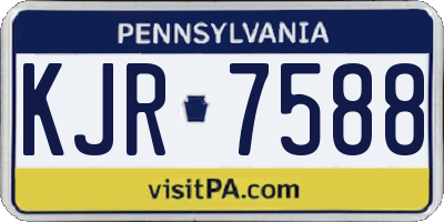 PA license plate KJR7588