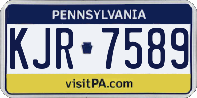 PA license plate KJR7589