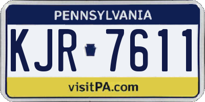 PA license plate KJR7611