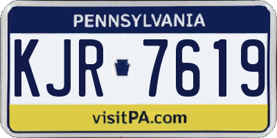 PA license plate KJR7619