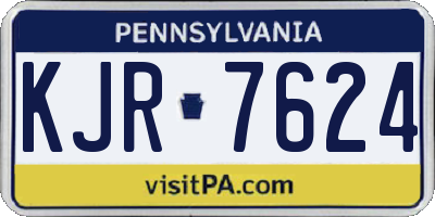 PA license plate KJR7624