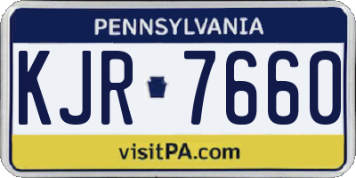 PA license plate KJR7660