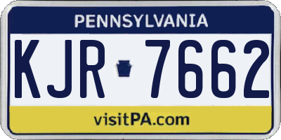PA license plate KJR7662
