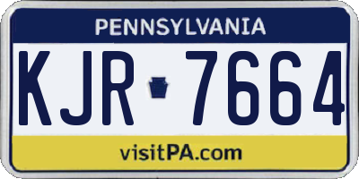 PA license plate KJR7664