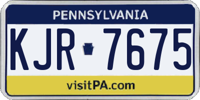PA license plate KJR7675