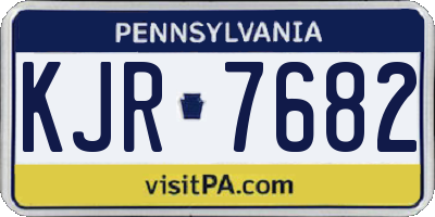 PA license plate KJR7682