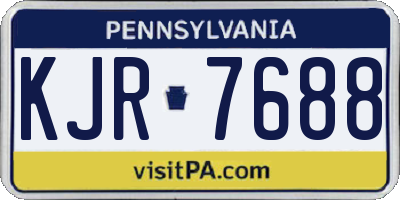 PA license plate KJR7688