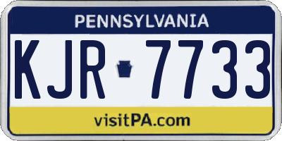 PA license plate KJR7733