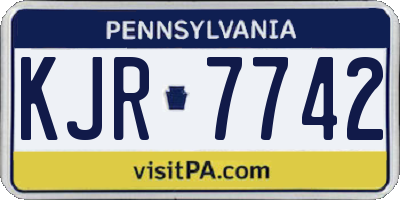 PA license plate KJR7742
