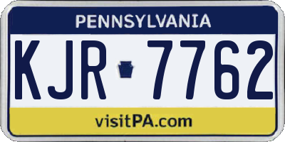 PA license plate KJR7762