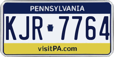 PA license plate KJR7764
