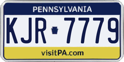 PA license plate KJR7779