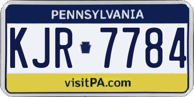 PA license plate KJR7784