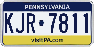 PA license plate KJR7811