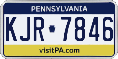 PA license plate KJR7846