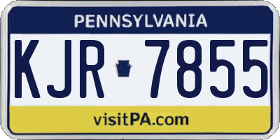 PA license plate KJR7855