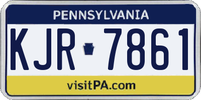 PA license plate KJR7861
