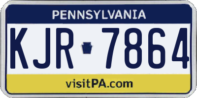 PA license plate KJR7864