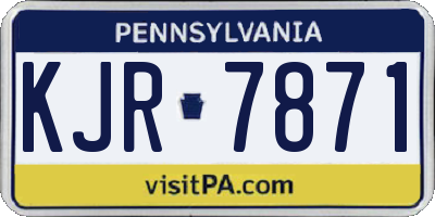 PA license plate KJR7871