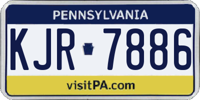 PA license plate KJR7886