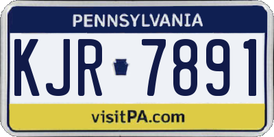 PA license plate KJR7891
