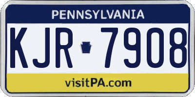 PA license plate KJR7908
