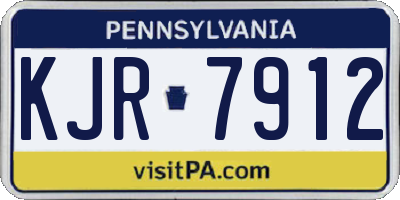 PA license plate KJR7912
