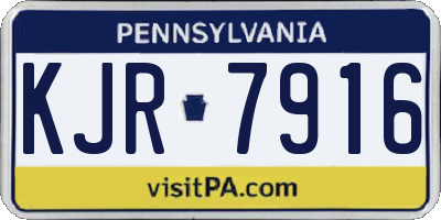 PA license plate KJR7916