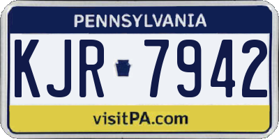 PA license plate KJR7942
