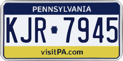 PA license plate KJR7945