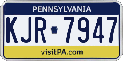 PA license plate KJR7947